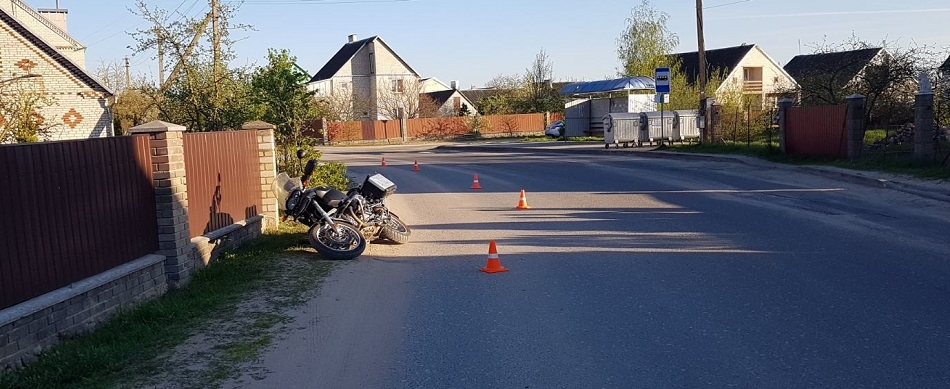 ДТП с участием мотоциклиста в поселке Южном в Волковыске