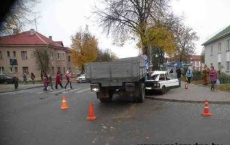 В Волковыске в аварии пострадала грудная девочка (видео)