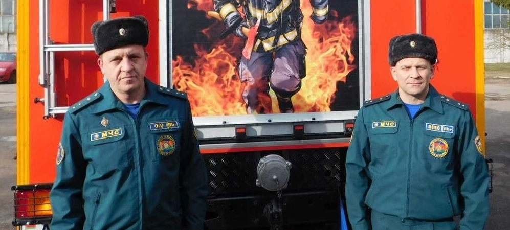 Третья смена пожарного аварийно-спасательного поста № 11 г. Волковыска