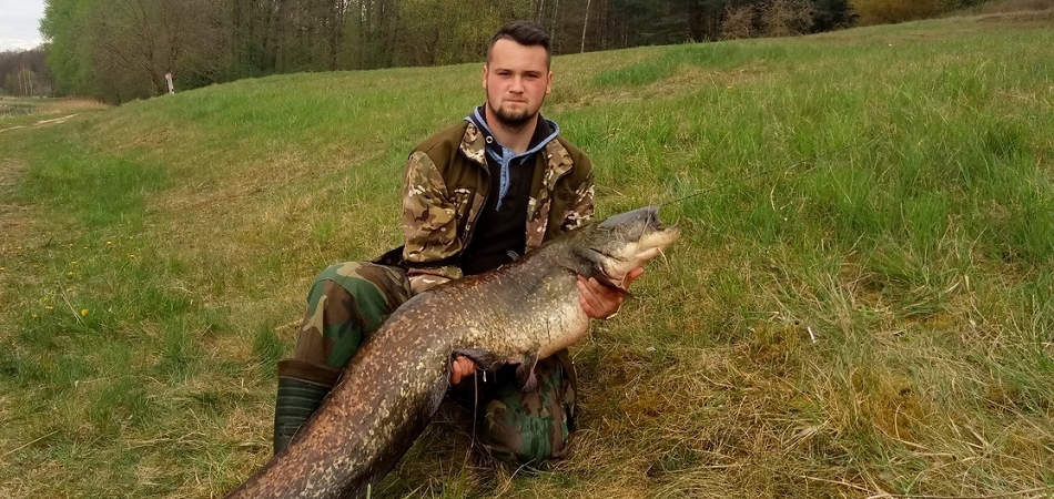 Побил все свои рекорды: волковычанин вновь выловил на дамбе огромного сома