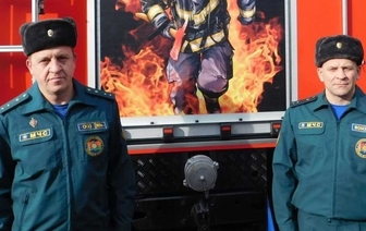 Третья смена пожарного аварийно-спасательного поста № 11 г. Волковыска