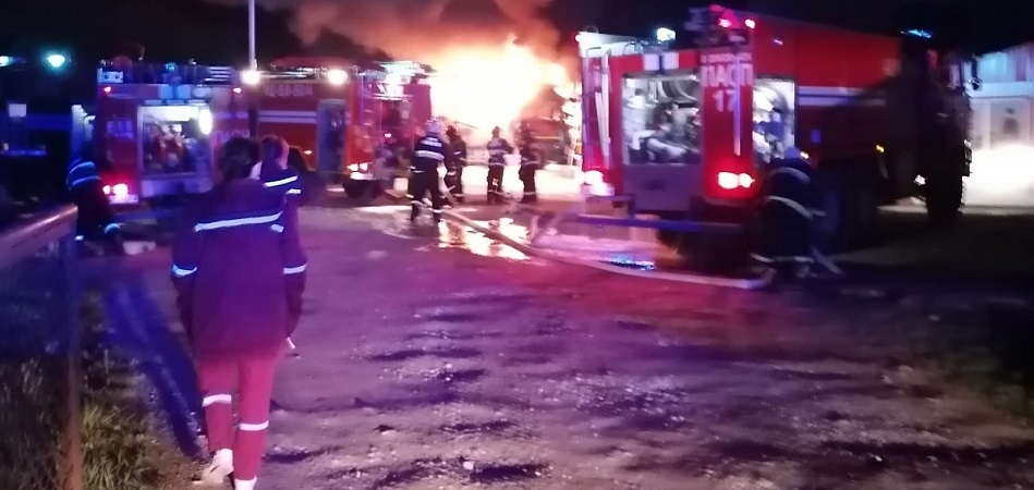Ночью в Волковыске горели три фуры