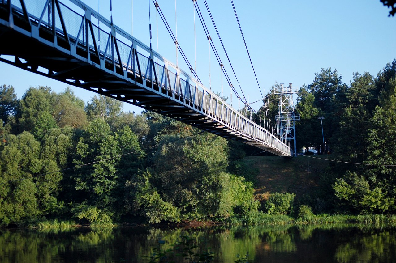 самый длинный в Беларуси подвесной пешеходный мост