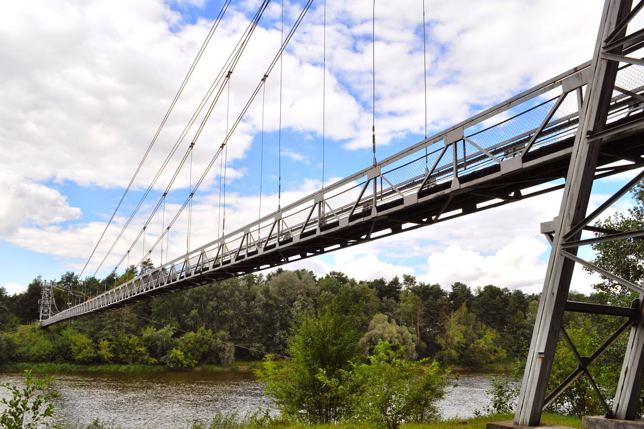 самый длинный и красивый подвесной пешеходный мост в Беларуси 