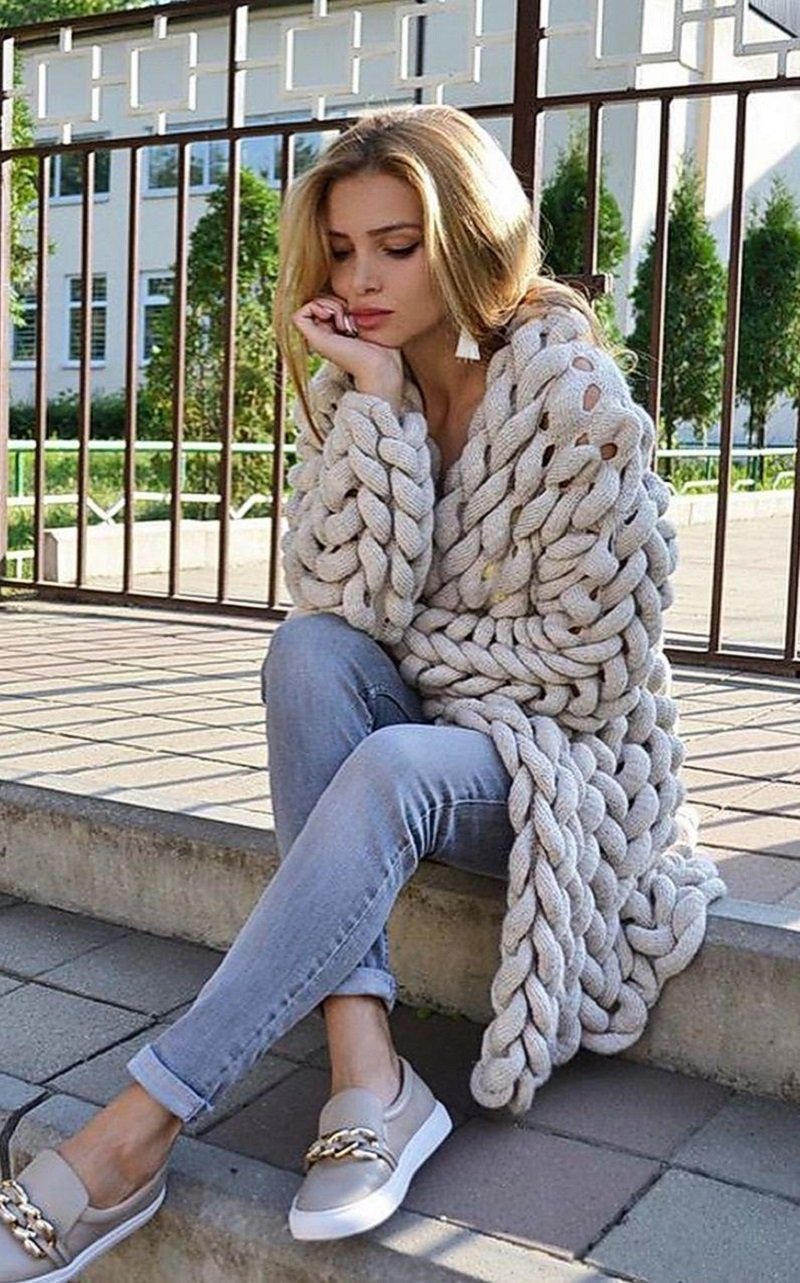 азиатский колосок спицами